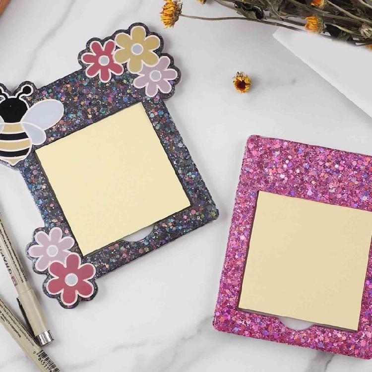 Silicone Moulds Easy Demolding Molds Sticky Note Shape Epoxy Resin Molds Sticky Note Frame Molds Suitable for Frames