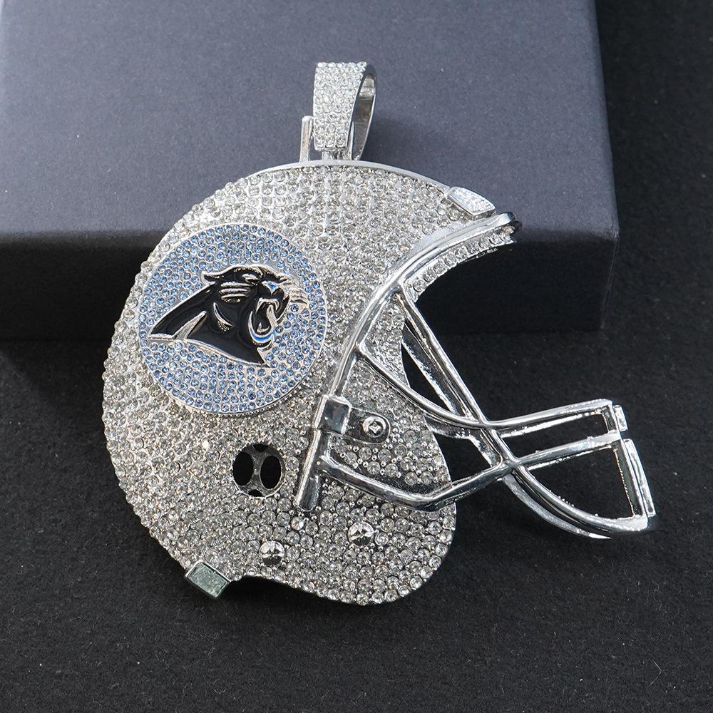 Carolina Panthers Football Helmet Alloy Pendant Necklace