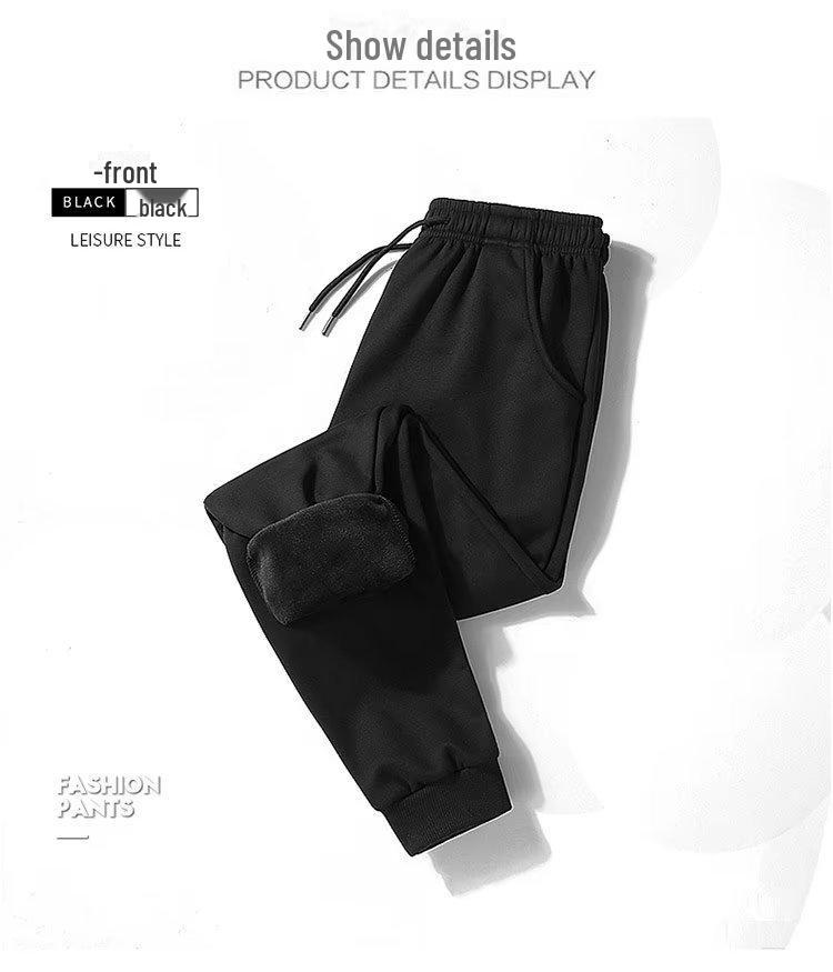 Men's Loose Fit Knitted Drawstring Sweatpants for Autumn & Winter
