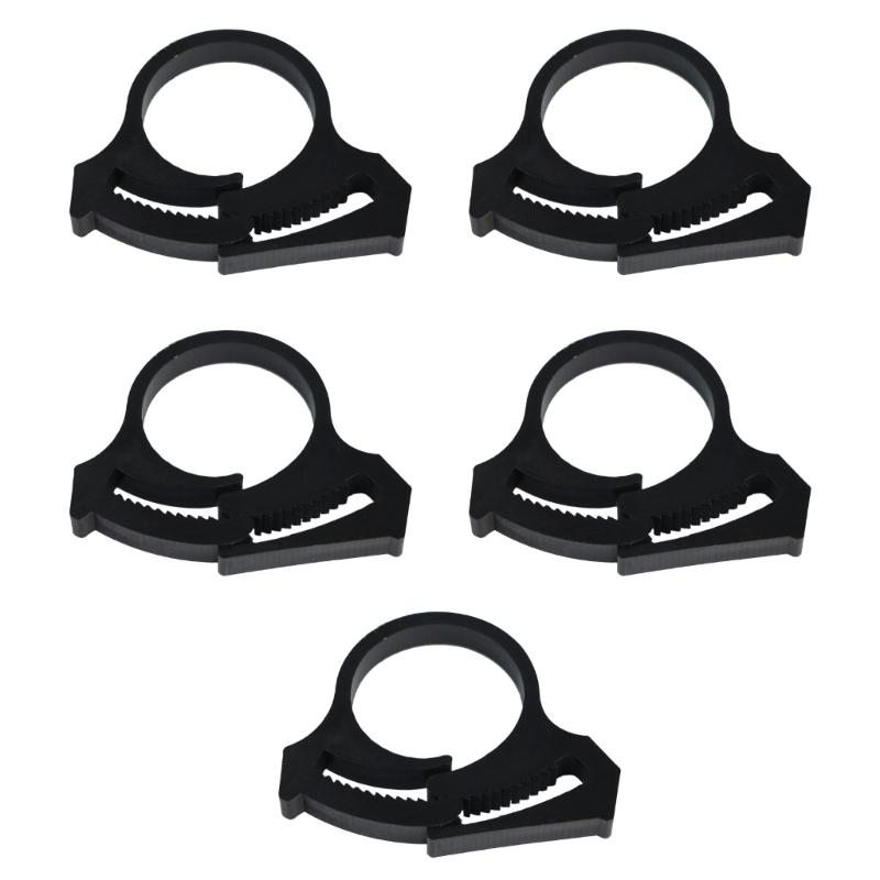 5 Pack Garden Water Pipe Clamps Adjustable Hose Clips Drip Irrigation Tubing Holders for Stable Watering Solution