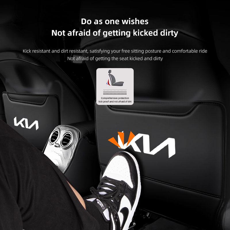 1Pcs Car Seat Back Anti Kick Pad Anti-dirty Protective Cover Mat For KIA EV6 Stonic RIO K9 Sorento Ceed Stinger Niro Soul Cerato
