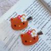 2Pcs Kawaii Sanrio Black Skin Hello Kitty Hairpin Sweet Girls Cute Cartoon Bangs Side Clip Creative Headdress Birthday Gifts