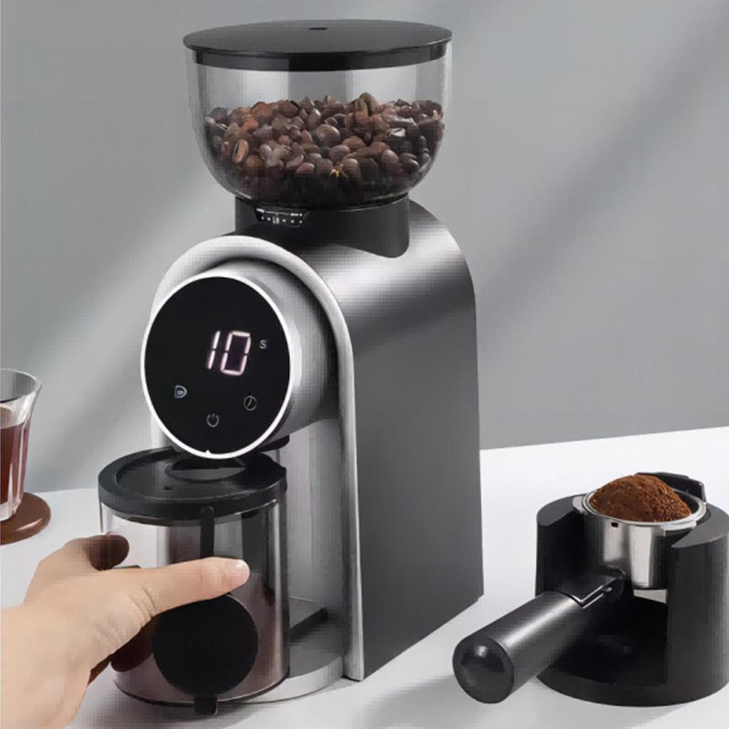 Smart Display Electric Coffee Grinder – 25 Grind Settings for Espresso and More, Adjustable Burr Grinder for Home and Office Use