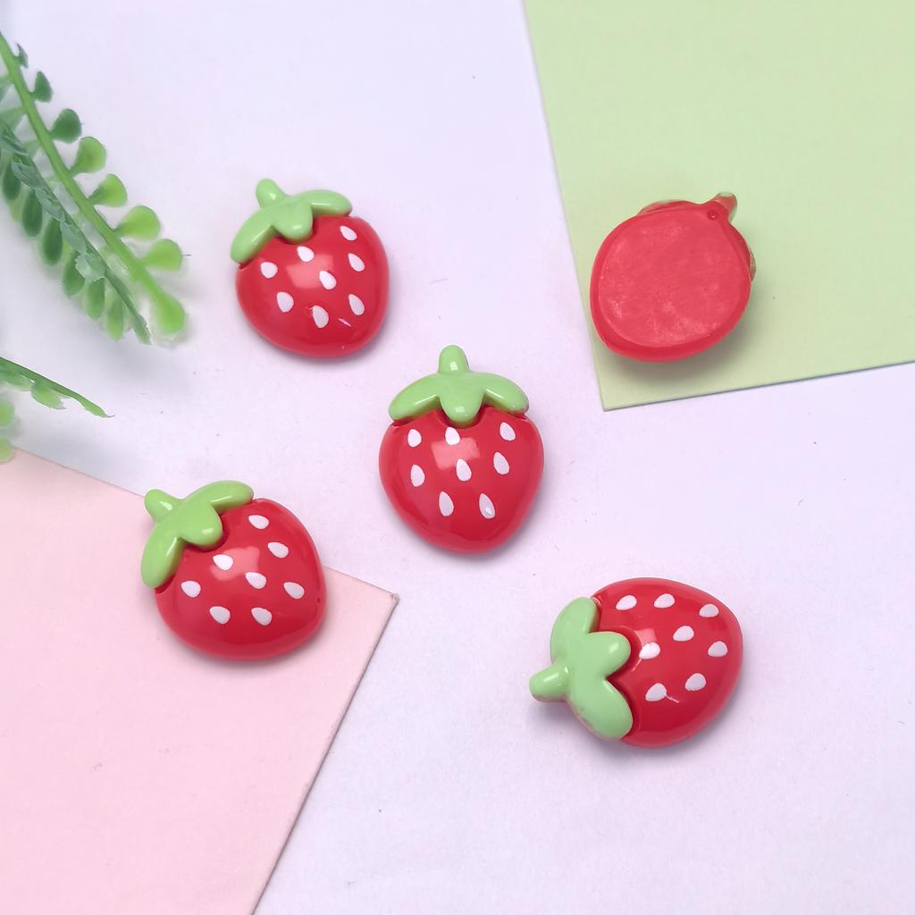 New Cute 100Pcs/Lot Strawberry Peach Carrots Resin Flatback Cabochons Slime Charms for Scrapbooking Phone Case Handmade DIY