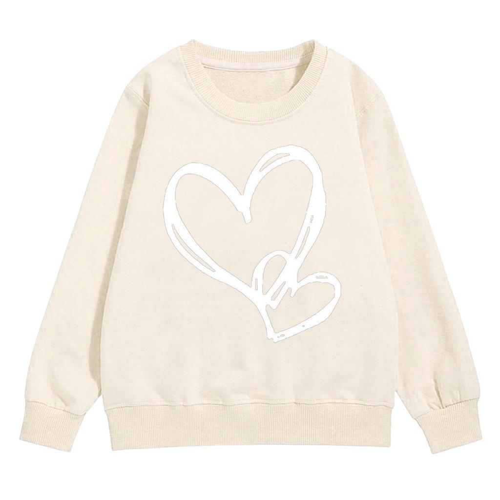 Girl's Sweatshirt, Long Sleeve, Neck Pullover, Cute Loose Neck Sweatshirt