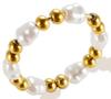 Glänzende Kristall High-End Anlaufgeschützte Mode Geometrische Offene Vergoldete Edelstahlringe für Damen Ehering Schmuck Geschenke