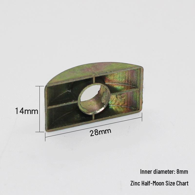 Half-Moon Half-Round Washer and Nut Set – Furniture Hardware Accessories