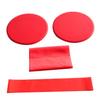 Other Fitness Running & Yoga 3 / Pcs Red Fitness Workout Kit With Sliding Discs Resistance Band Latex Yoga Stretching Strap