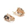 Kinel Shiny Black Zircon Rose Gold Color Drop Earrings For Women Luxury Fine Jewelry