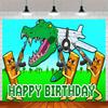 Tung Tung Tung Sahur Tralalo Italian Brainrot Birthday Party Background Decoration Supplies  Photography Decor Backdrop Kid Gift336
