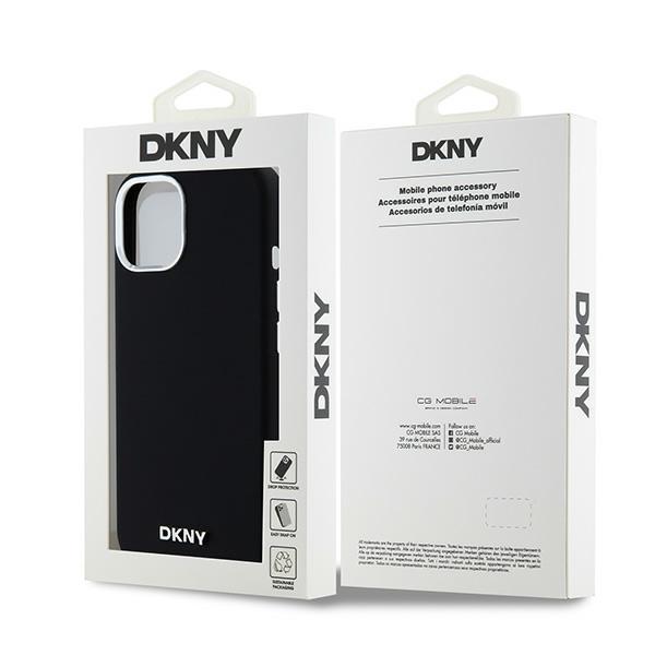 Dkny Dkhmp15Ssmchlk Iphone 15 / 14 / 136.1 Czarny/Black Hardcase Płynny Silikon Małe Metalowe Logo Magsafe