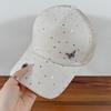 Sequin Sport Peaked Hat Butterfly Summer Sun Hat Casual Mesh Baseball Hat  Travel Beach