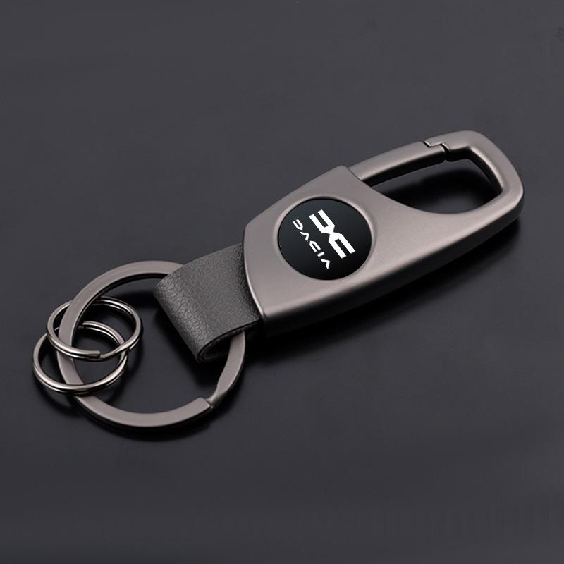 

Alloy+Leather Car Emblems Keychain Ornaments Gifts Keyring Pendant For Dacia Logan Sandero Duster Lodgy Spring Jogger Accessory