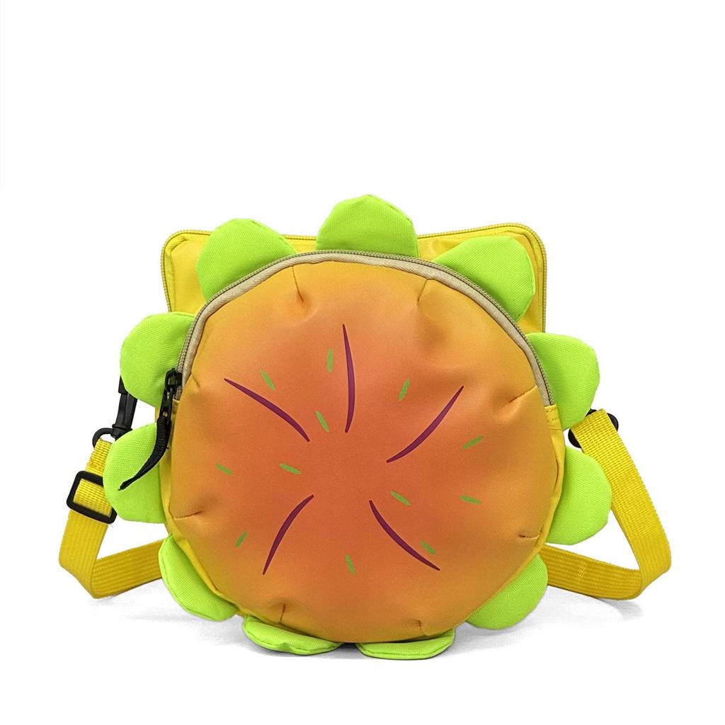 2025 Summer Cute Hamburger Cartoon Backpack for Women - Large Capacity, Double Shoulder Bag