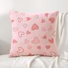 Hot Loving Heart Cushion Cover Natural Linen Organic Fabric DoubleSided Printing Sofa Home Decor Breathable Bed Pillow