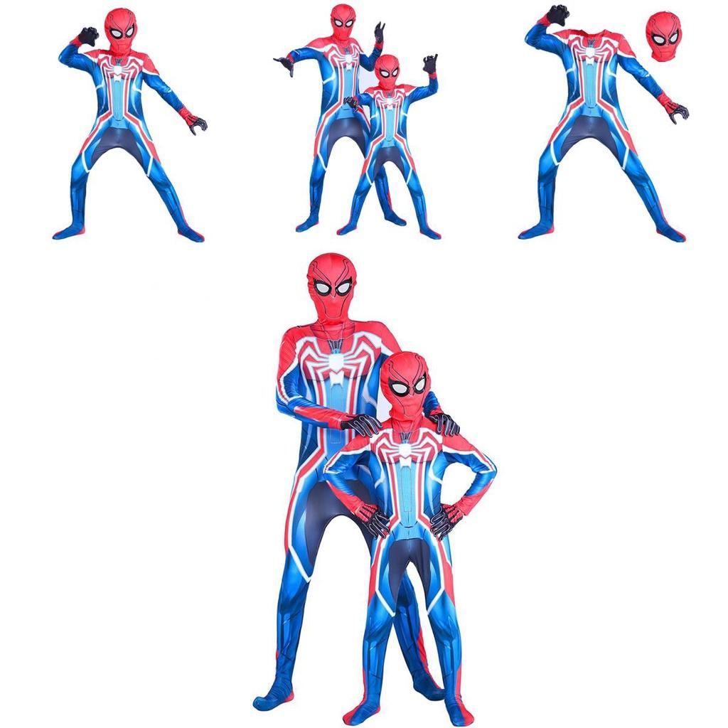 Stylowy Kostium Jednoczęściowy Spiderman Ps4 Velocity Dla Dorosłych i Dzieci Z Unikalnym Wzorem
