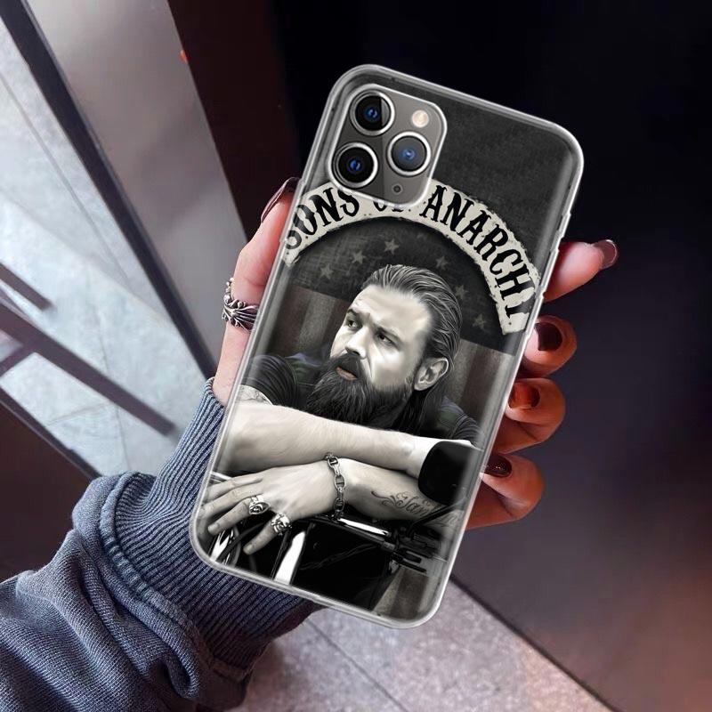 Custodia per Telefono TV Eua di Sons Of Anarchy per iPhone 17 Air 11 13 Mini 14 15 Plus 16 12 Pro Max 16E SE 7 8 Modello Copertura Posteriore Morbida in TPU