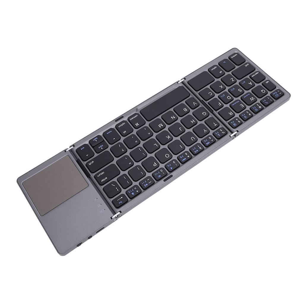 Foldable Bluetooth Keyboard Portable Wireless Travel Keyboard with Touchpad for Computers Tablets Phones