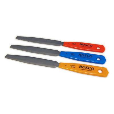 Set de 3 pile HOSCO pentru frezarea canalelor la piulița chitarei electrice - Unelte de precizie pentru lutieri TL-NF3E
