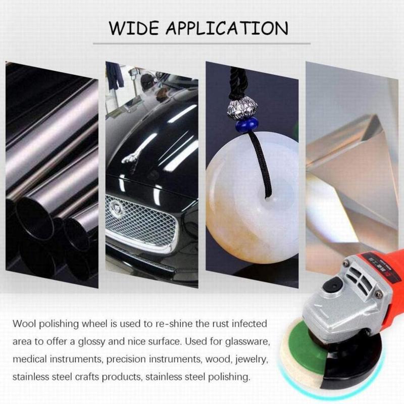 10 Pieces 4 Inch Wool Sanding Discs Wet Dry Sanding Discs Flap Disc for Die Grinder Surface Prep Strip Grind Polishing