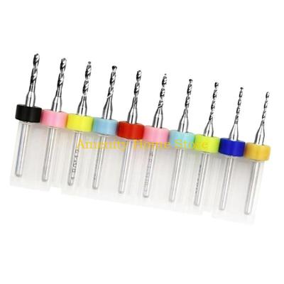 F26C Set of 10 PCB Drill Bits High Wear Resistance for Computer Numerical Control Machines and High Precise