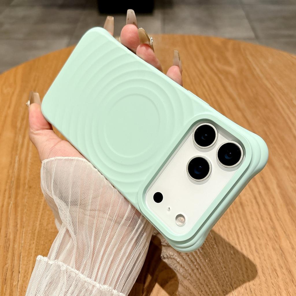 Boyang Magnetic Suction Case Suitable for IPhone17 Mobile Phone Case Liquid Silicone Apple 16 Large Hole 15 ProMax Protective Case