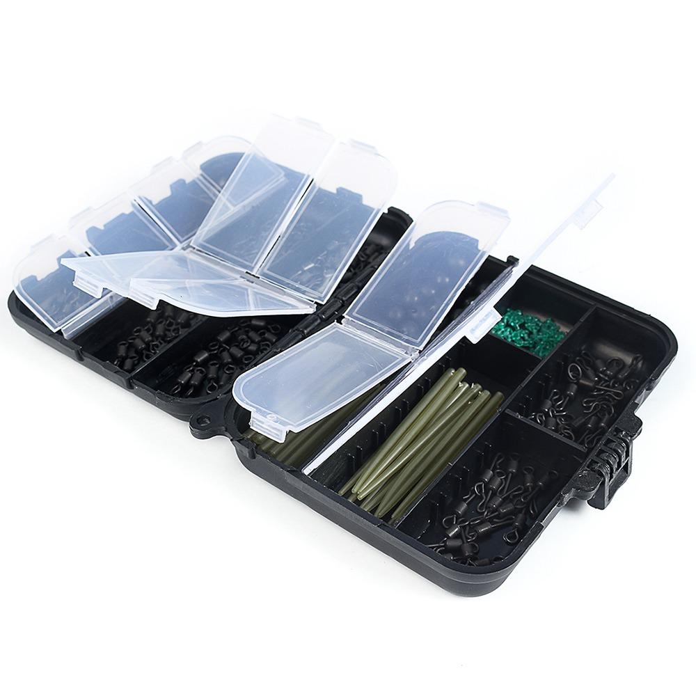 300PCS Stainless Steel Fishing Terminal Tackle Kit Fishing Rig Components Kit  European Carp Fishing