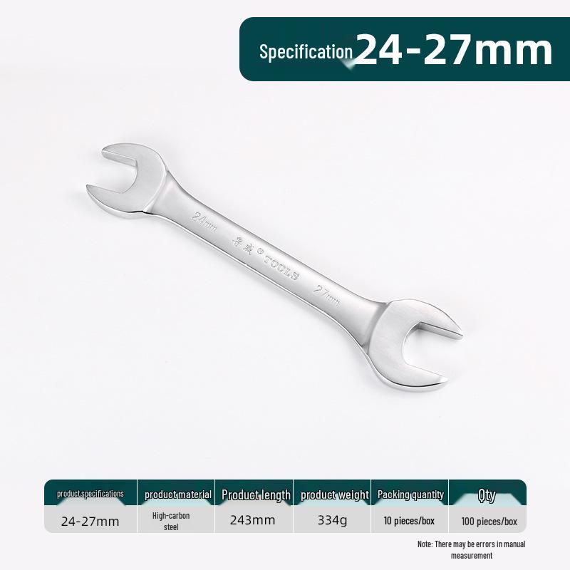 Ruwei Tools Double-Ended Mirror Finish Open-End Wrench, 8-10mm, Multi-Size