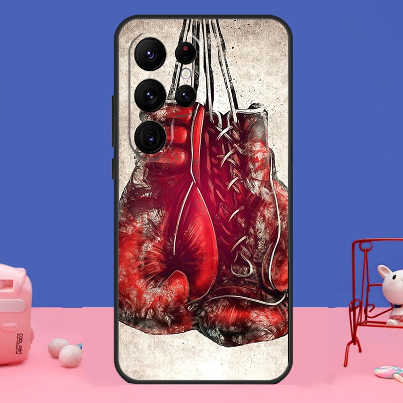 Boxing Gloves Case For Samsung Galaxy S23 S22 S24 Ultra S8 S9 S10 Plus Note 10 20 Ultra S20 S21 FE Cover
