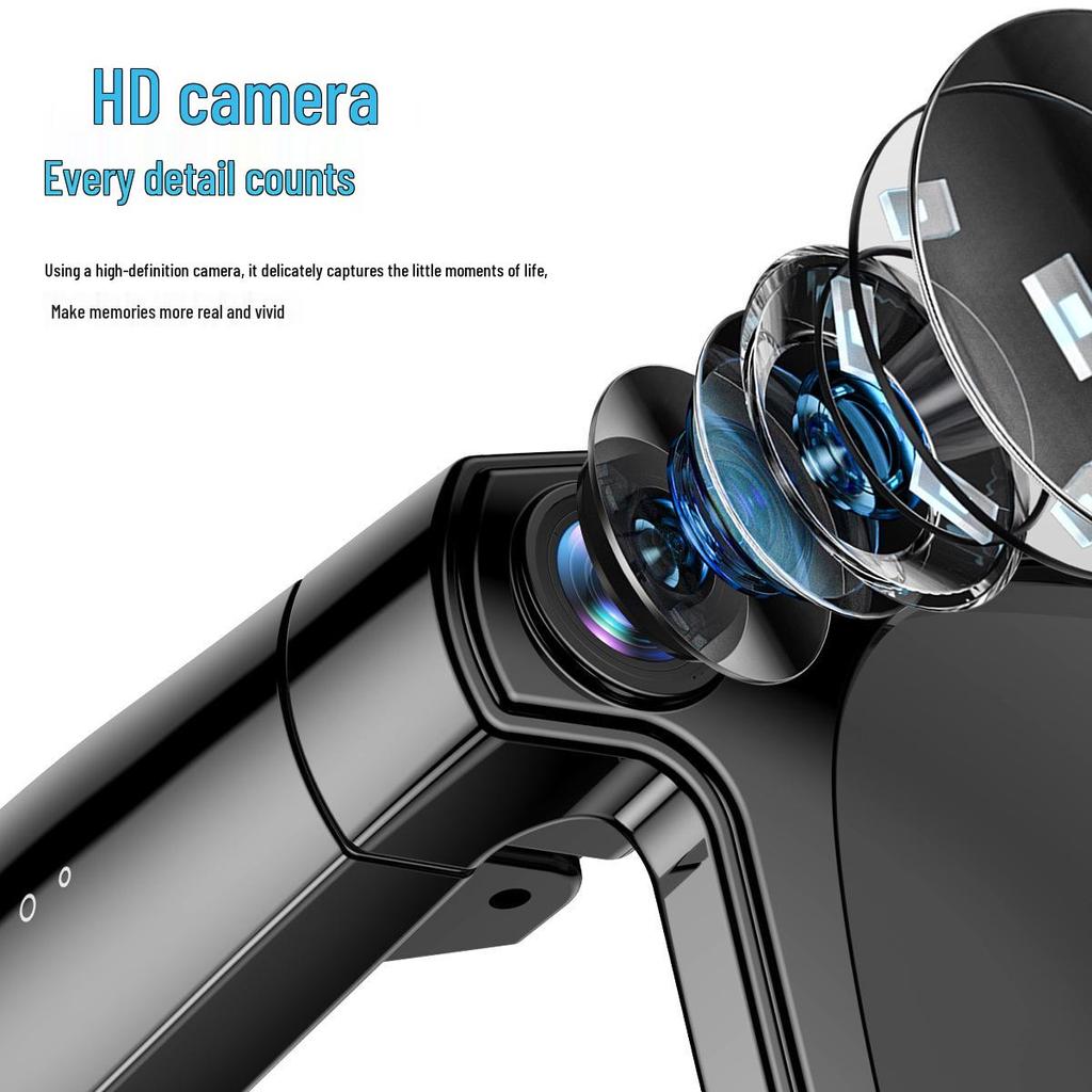 JS02PRO Smarte KI Bluetooth-Brille: 12MP Kamera, Videoaufnahme, Übersetzung, Objekterkennung, Anrufe, Musik.