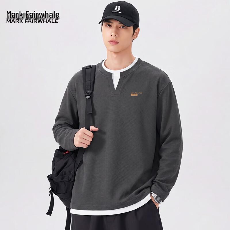 Mark Fairwhale Men's Layered Waffle Knit Long-Sleeve Tee