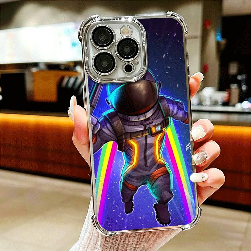 

B-Battle R-Royales Plating Phone Case For Iphone 16 17 Pro Max Air 16E 14 15 Plus 12 13 Mini Anti-Fall Airabag Cover iPhone 16 Pro