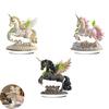 Strasssteine Fliegendes Pferd Ornament 2D Flache Acryl Dekorative Figur Heim Büro Auto Schnitzerei Tier Tischdekoration