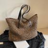 Slámové tkané tašky Kabelky Ležérní Velké Luxusní Design Kapacita Kabelka Plážová Ramenní Jednoduchá Dámská Taška Nákupní Letní bolsos