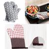 Heat-Resistant Quilted Pot Holders Non-Slip Silicone Lined Oven Mitts for Cooking Baking Grilling Handling Hot Pots and Pans