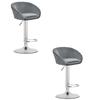 East Stool - Velvet Gray / Chrome Base X 2
