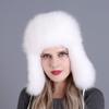 Women Winter Warm Beanie Earmuffs Cap Rolled Edge Fox Hair Warm Ladies Winter Female Thickened Fur Lady Adult Hat