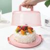 Plastic Round Cake Box Carrier Handle Pastry Storage Holder Dessert Container Cover Case Cake Accessories Food Storage Box