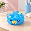 Soft Pinchable Toys Cute Cow Bun Squishy Toy, Transparent Slow Rebound Squeeze Ball, Ice Desk Ornaments for Stress Sand Fidget Relief Vent Toy