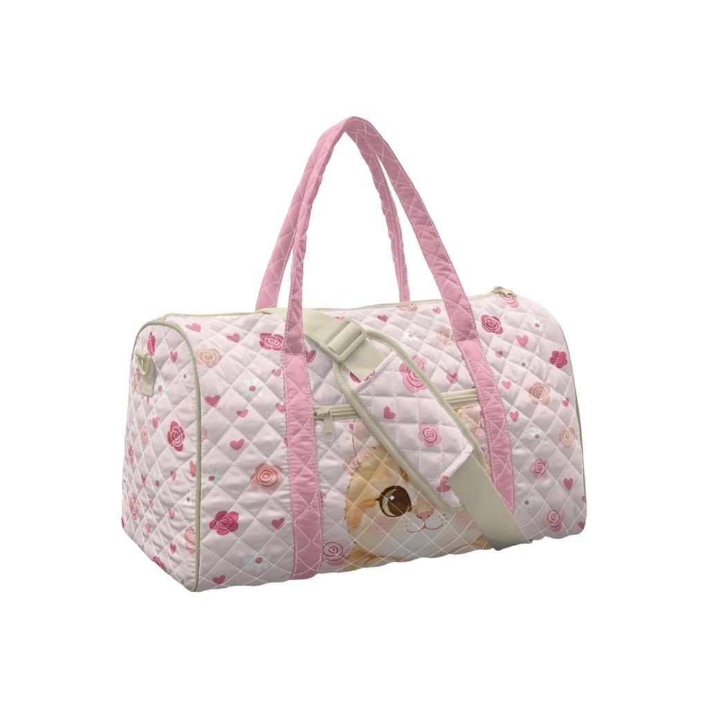 Serie de Pollo 3D Bolso de Viaje de Algodón Acolchado Plegado Bolso de Mano de Moda Estampado para Mujer Bolso de Yoga