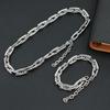 Elegant Mouth-Shaped Titanium Steel Necklace & Bracelet Set - Japanese Korean Style