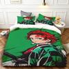 3D Hot sale anime Demon Slayer duvet cover and pillowcase kids' double bed bedding set home bedroom decor gift for boys Girl
