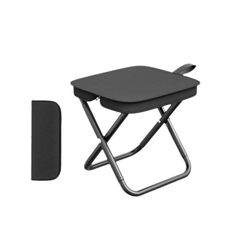 Custom Logo Portable Lightweight Outdoor Folding Stool Metal Picnic Chair for Hiking Parks Garden Durable Outdoor Furniture