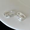 925 Sterling Silver Vintage Square CZ Earrings For Women Trendy Earring Jewelry Prevent Allergy Party Accessories Gift