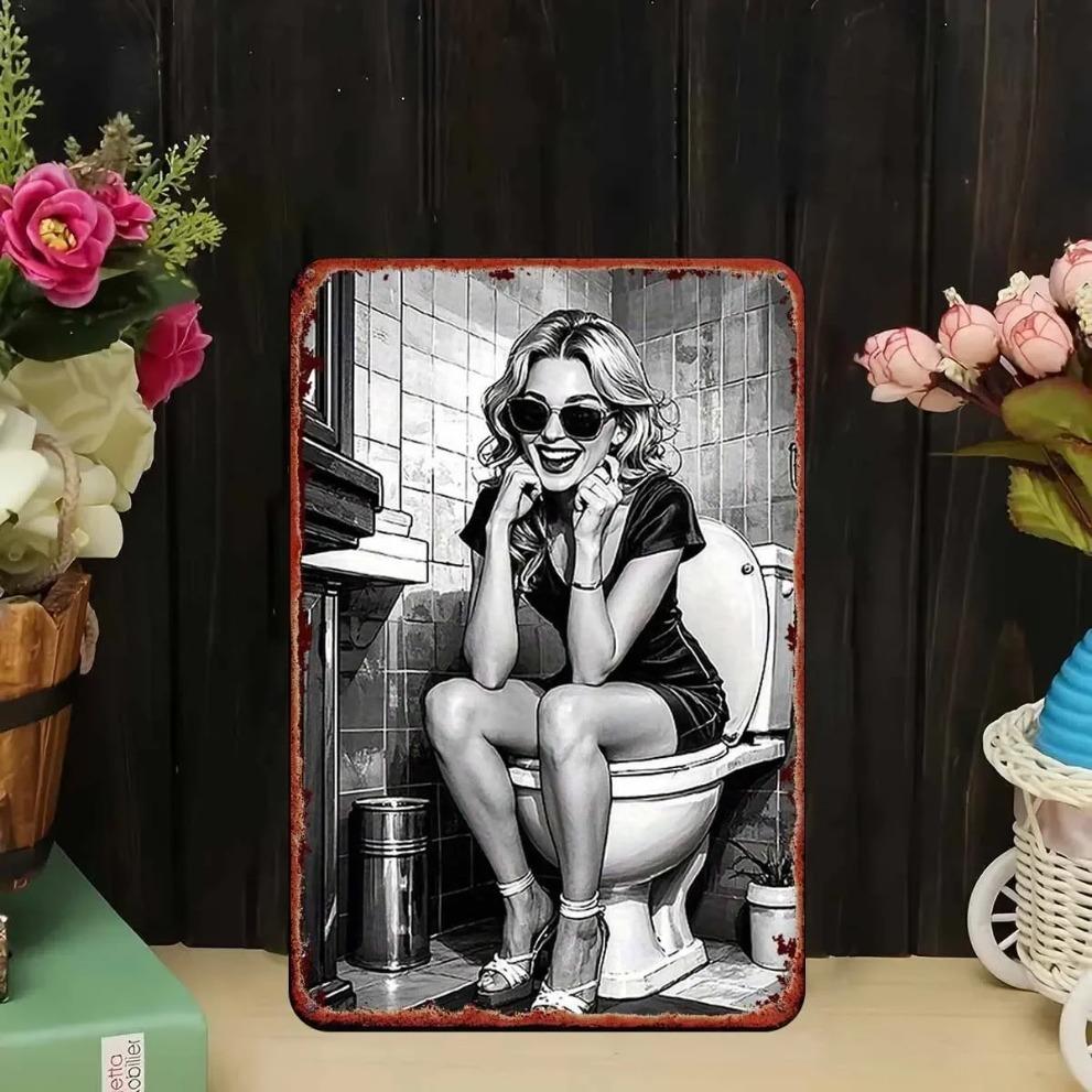 Vintage Tin Sign Wall Decor, Rustic Home Bar Cafe Metal Sign for Bedroom Garage Garden