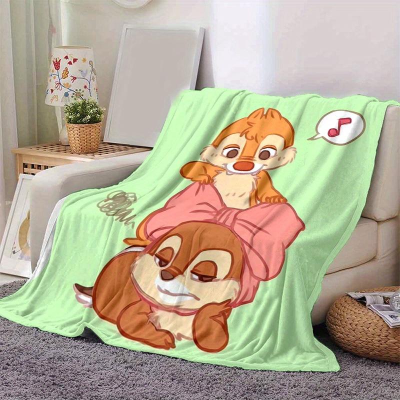 1pc, Charming Chip 'n' Dale Stuffed Animal Blanket Cute Cartoon Characters for Room Decor, Perfect Gift for Friends, Soft for Bedtime, Birth