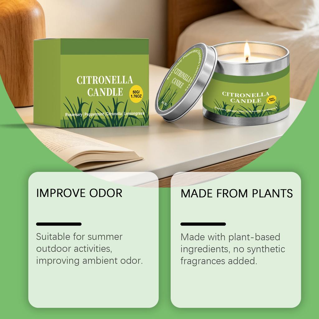 Citronella Candle for Outdoor Patio - Scented Candle for Candlelight Dinner and