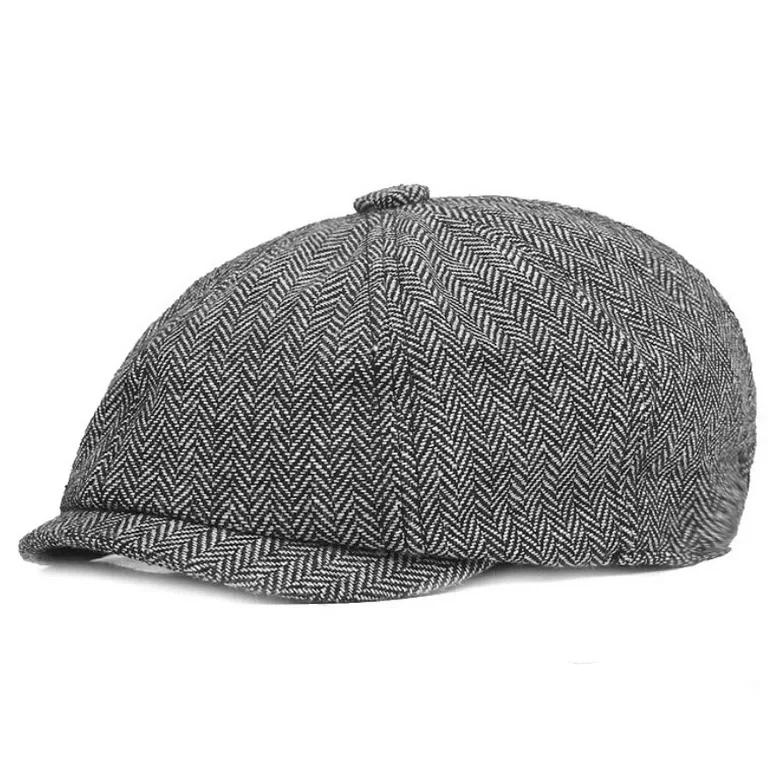 Klasyczny Kapelusz Dla Mężczyzn Czapki Vintage Retro Tweed Peaky Blinders Beret Płaska Czapka z Daszkiem Czapki Uliczne Dla Kobiet Mężczyzn