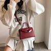 2025 Winter New Niche Design Crocodile Pattern Versatile High-end Sense Portable Small Square Bag Single Shoulder Messenger Kelly Bag