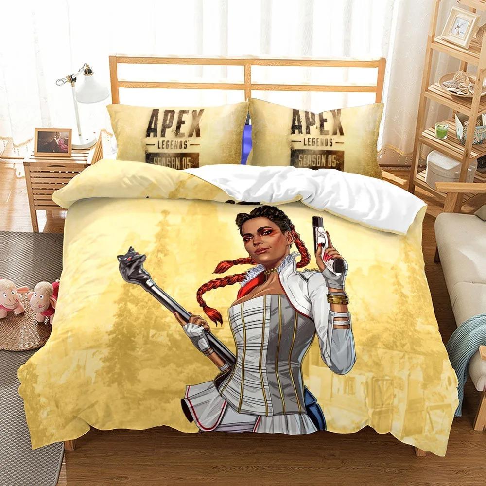 

Game Characters Apex Duvet Cover Gamer Apex Bedding Sets For Teenagers & Adults 3D Printed Quilt cover 70x133cm 3pcs